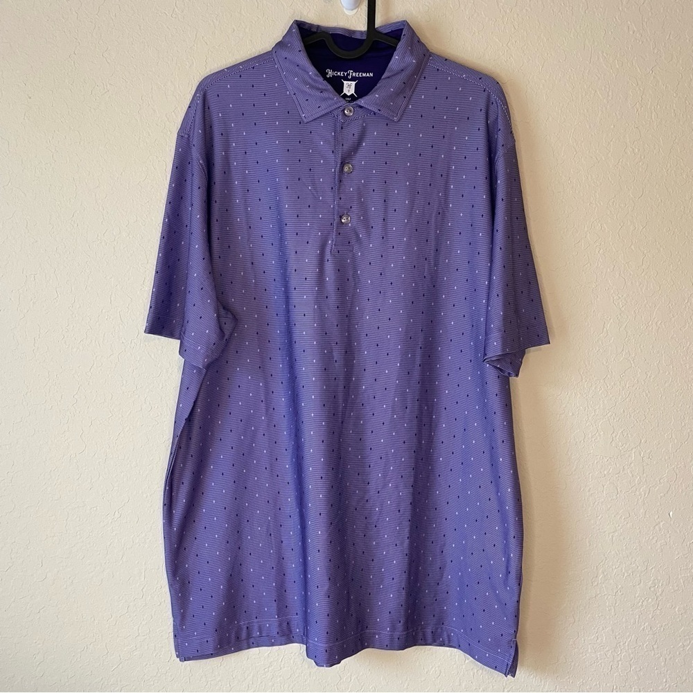 Hickey Freeman | Men's Breathable Lightweight Golf Polo Purple Size Medium